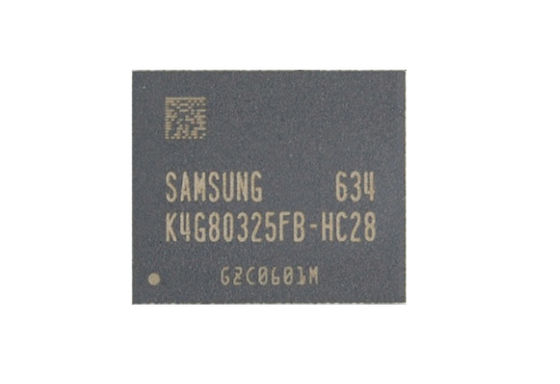 China 7,0 apresse a densidade do chip de memória K4G80325FB-HC28 GDDR5 256Kx32-28 BGA 8G da GOLE dos Gbps fábrica